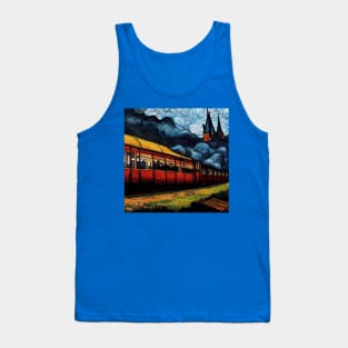 Starry Night Wizarding Express Train Tank Top